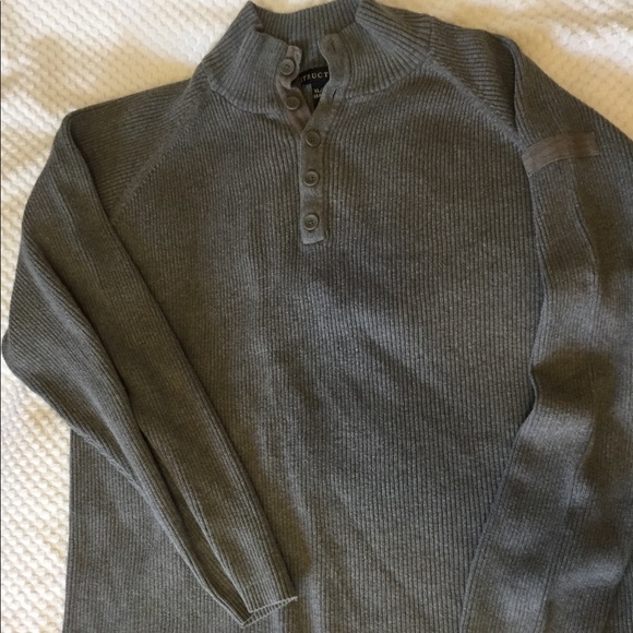 Structure Pullover Gray Ribbed sweater - Picture 3 of 4